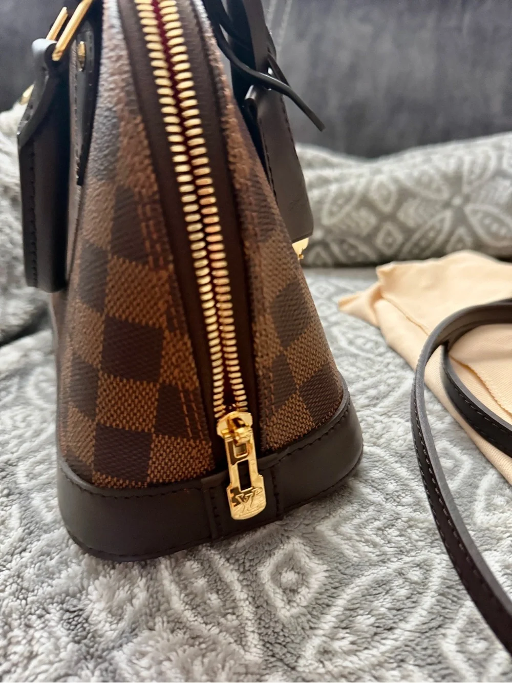 Louis Vuitton Damier Ebene Alma BB Satchel - Brown